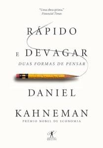 Capa do livro sobre comportamento Rápido e Devagar, de Daniel Kahneman